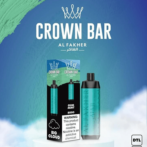ALFAKHER CROWN BAR GUM MINT - 8000 PUFFS