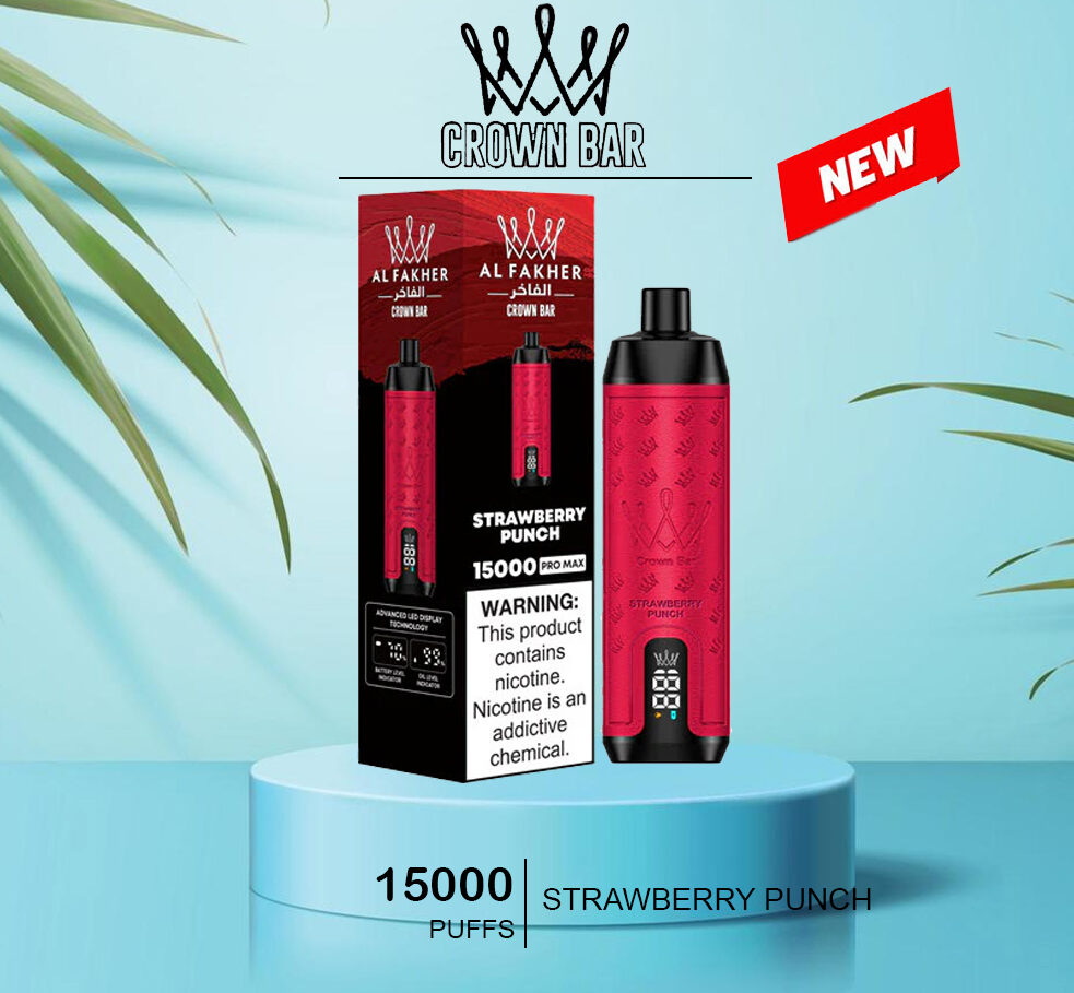 ALFAKHER CROWN BAR - STRAWBERRY PUNCH - 15000 PUFFS