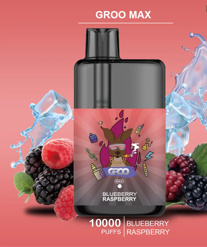 GROO MAX - BLACKBERRY RASPBERRY - 10000 PUFFS — image 1