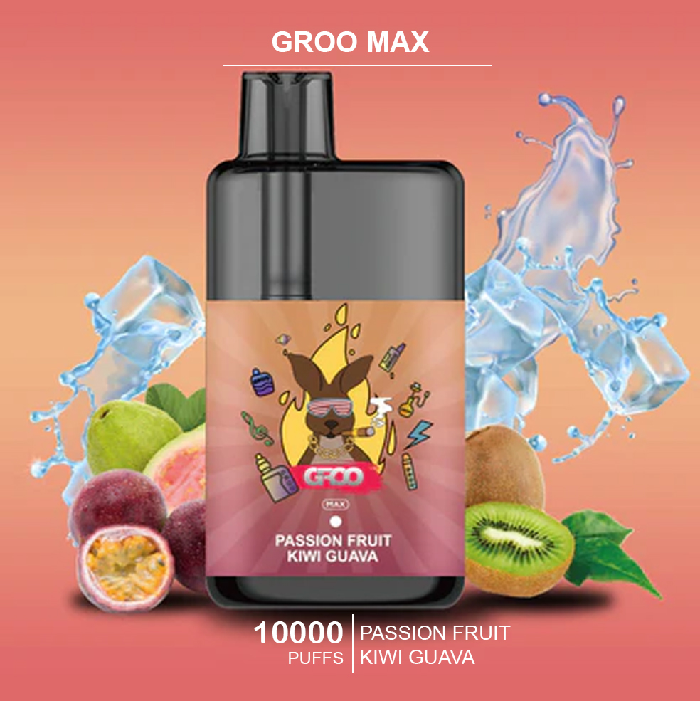 GROO MAX - PASSION FRUIT KIWI GUAVA - 10000 PUFFS — image 1