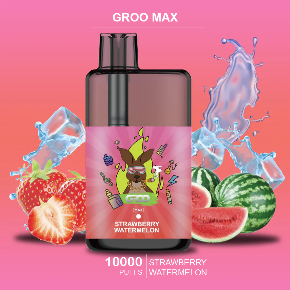 GROO MAX - STRAWBERRY WATERMELON - 10000 PUFFS — image 1