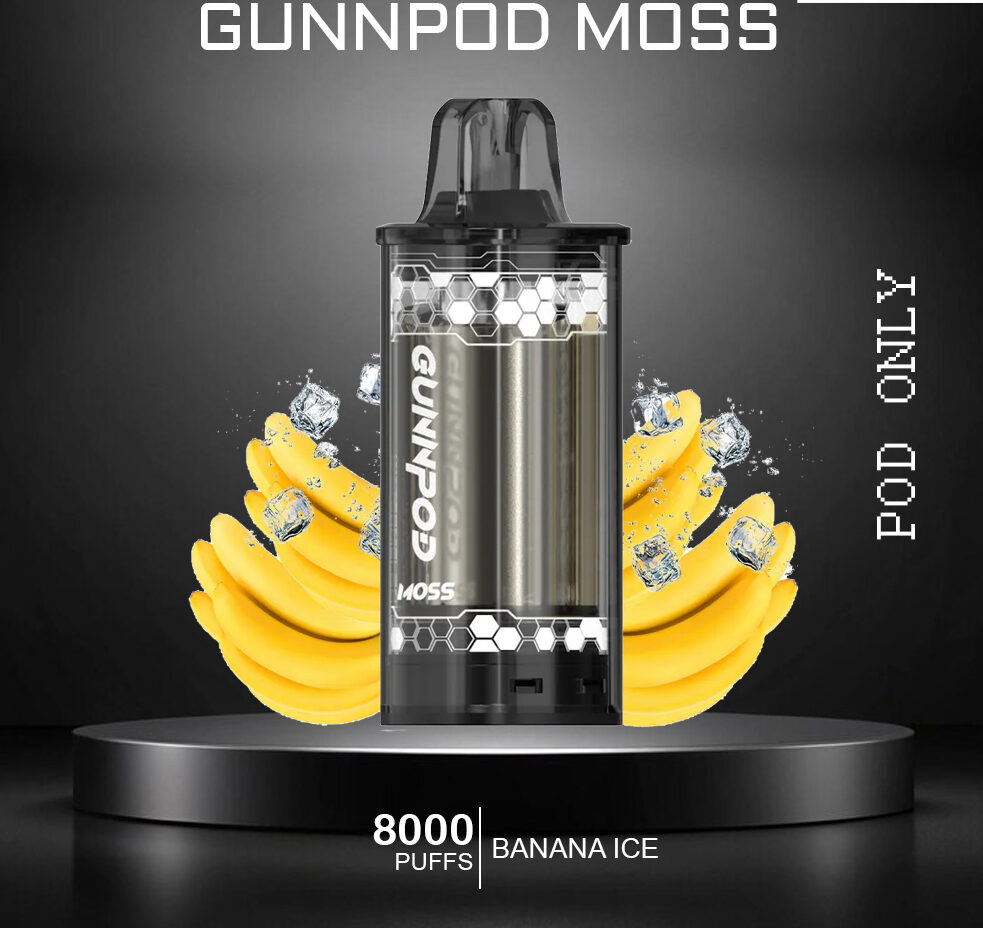 GUNNPOD MOSS - BANANA ICE - 8000 PUFFS - POD ONLY — image 1