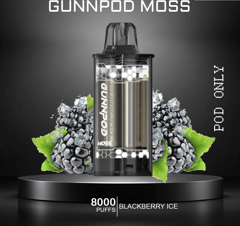 GUNNPOD MOSS - BLACKBERRY ICE- 8000 PUFFS - POD ONLY — image 1