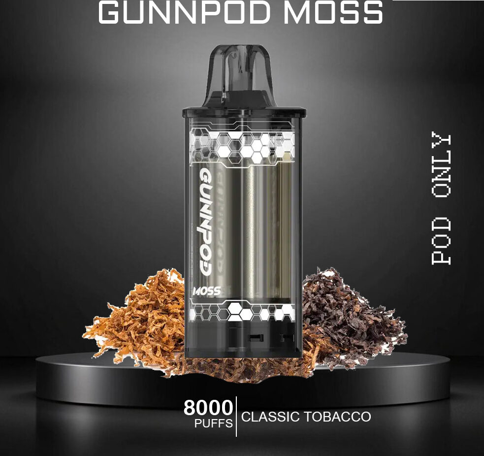 GUNNPOD MOSS - CLASSIC TOBACCO - 8000 PUFFS - POD ONLY — image 1