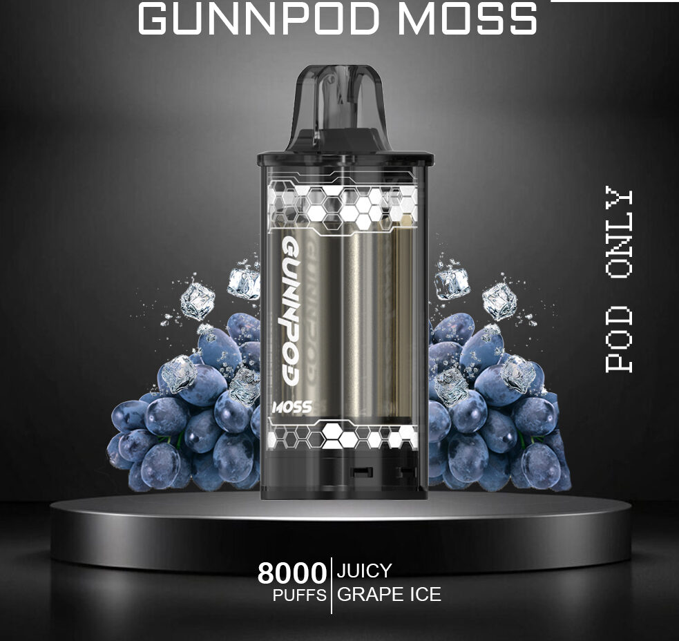 GUNNPOD MOSS - JUICY GRAPE ICE - 8000 PUFFS - POD ONLY — image 1