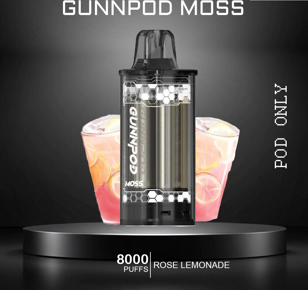 GUNNPOD MOSS - ROSE LEMONDADE - 8000 PUFFS - POD ONLY — image 1