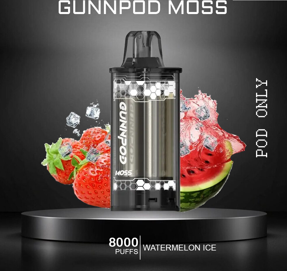 GUNNPOD MOSS - WATERMELON ICE - 8000 PUFFS - POD ONLY — image 1