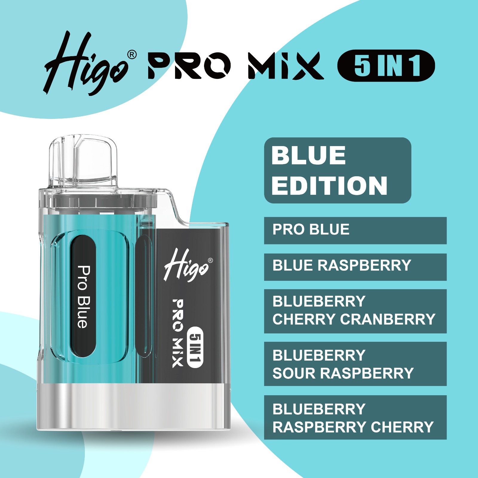 Higo PRO MIX 5 IN 1 - BLUE EDITION - 6000 PUFFS — image 1