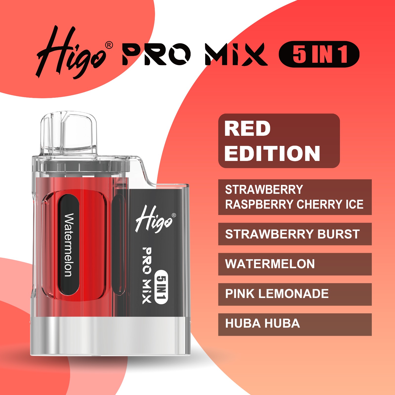 Higo PRO MIX 5 IN 1 - RED EDITION - 6000 PUFFS — image 1