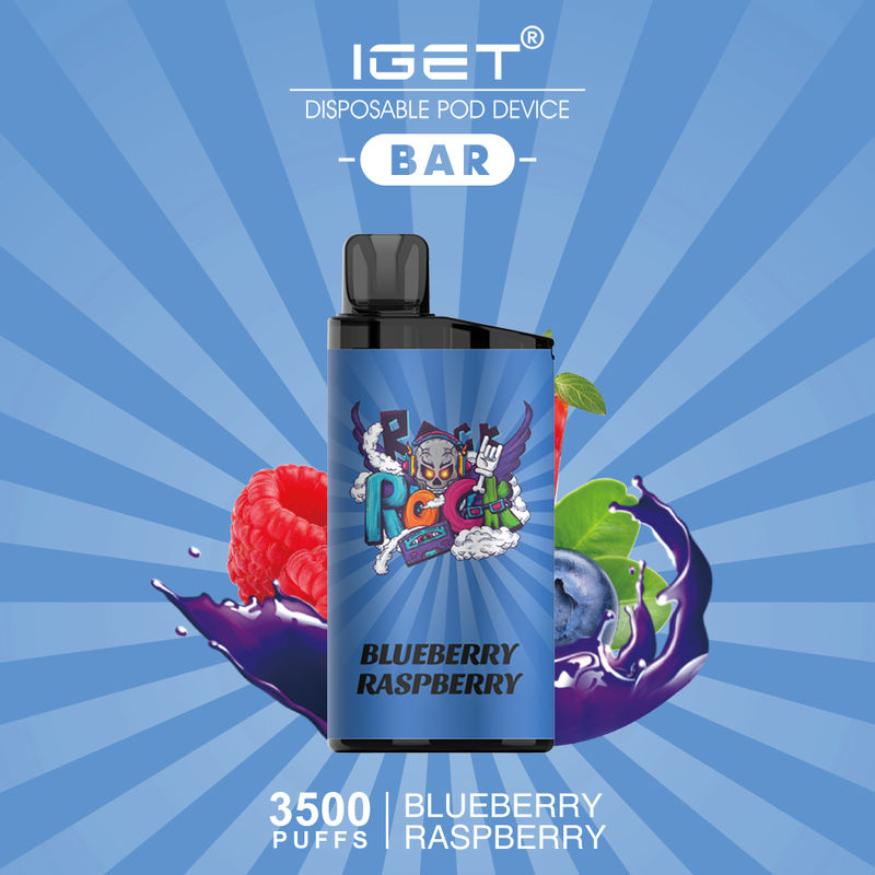 IGET BAR BLUEBERRY RASPBERRY ICE – 3500 PUFFS — image 1