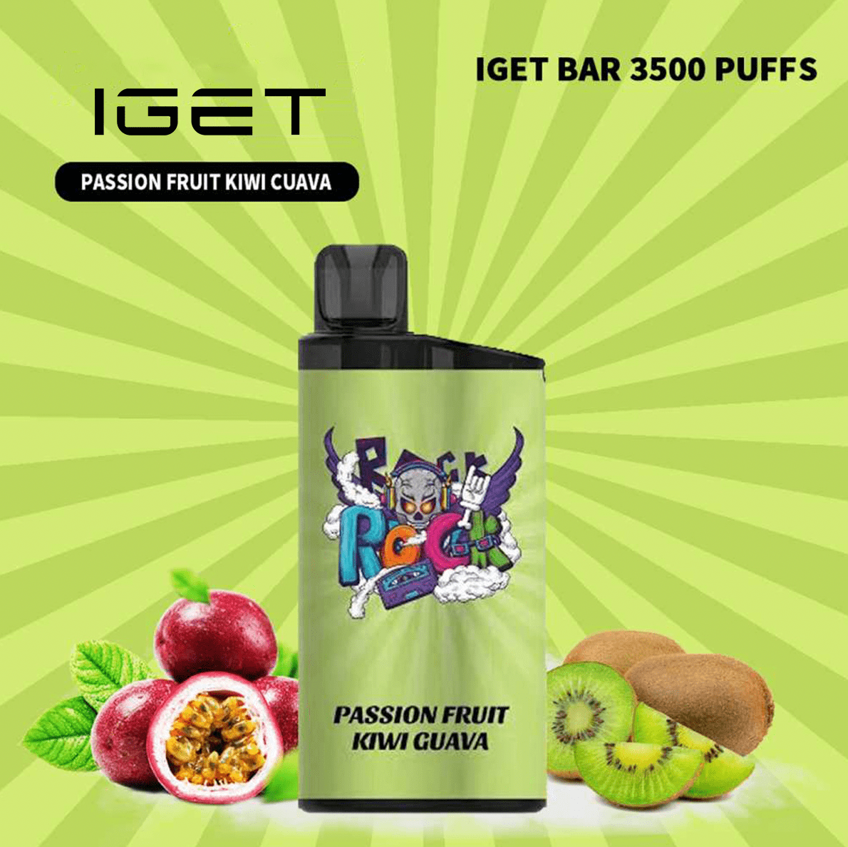IGET BAR PASSIONFRUIT KIWI GUAVA – 3500 PUFFS — image 1