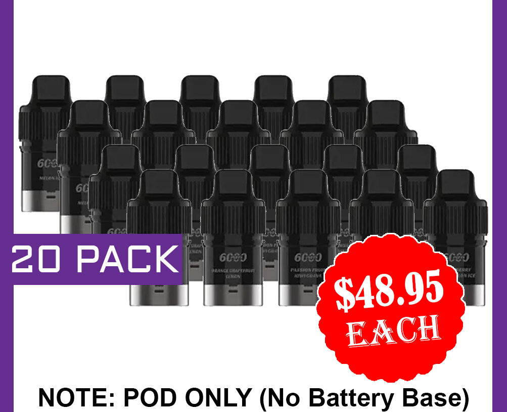 IGET BAR PLUS – POD ONLY – 10 PACK – 6000 PUFFS (No Battery Base)