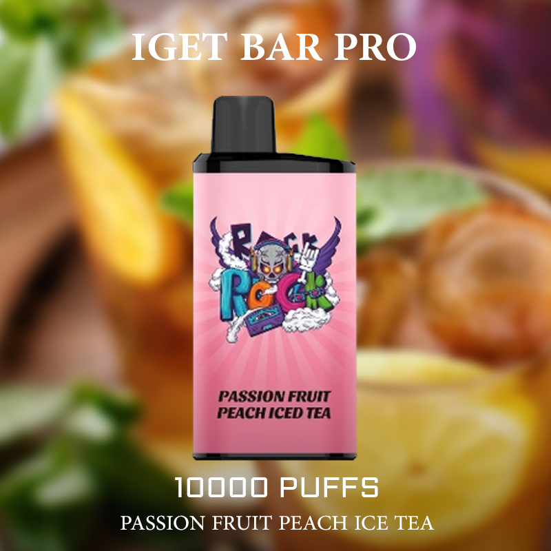 IGET BAR PRO PASSION FRUIT PEACH ICE TEA - 10000 PUFFS — image 1