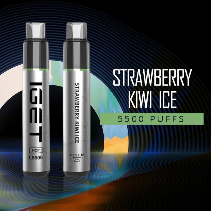 IGET HOT STRAWBERRY KIWI ICE – 5500 PUFFS — image 1