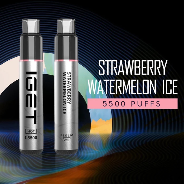 IGET HOT STRAWBERRY WATERMELON ICE – 5500 PUFFS — image 1