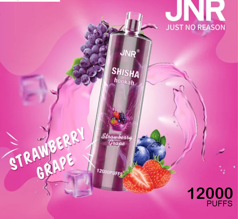 JNR SHISHA HOOKAH - STRAWBERRY GRAPE - 12000 PUFFS — image 1