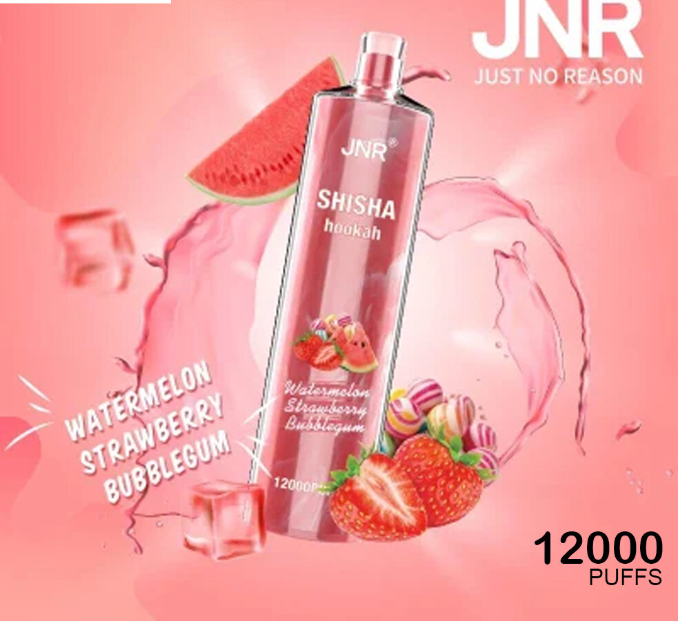 JNR SHISHA HOOKAH -WATERMELON STRAWBERRY BUBBLEGUM- 12000 PUFFS — image 1