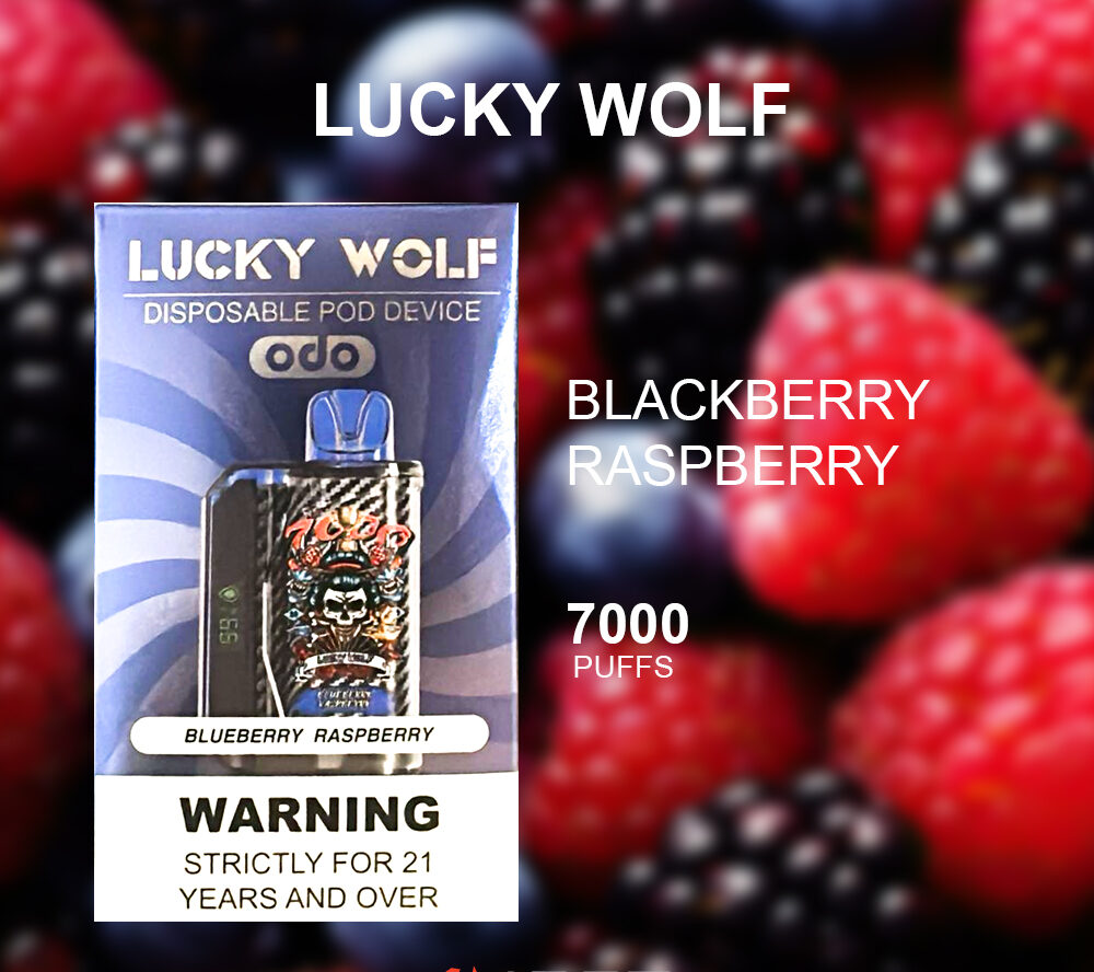 LUCKY WOLF BLUEBERRY RASPBERRY - 7000 PUFFS — image 1