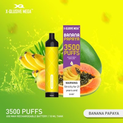 X-QLUSIVE MEGA BANANA PAPAYA – 3500 PUFFS | IGET Australia — image 1