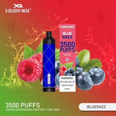 X-QLUSIVE MEGA BLUERAZZ – 3500 PUFFS — image 1