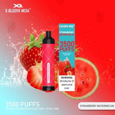 X-QLUSIVE MEGA STRAWBERRY WATERMELON – 3500 PUFFS — image 1