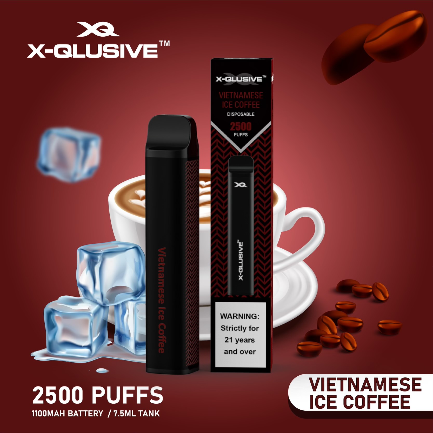 X-QLUSIVE VIETNAMESE ICED COFFEE – 2500 PUFFS — image 1