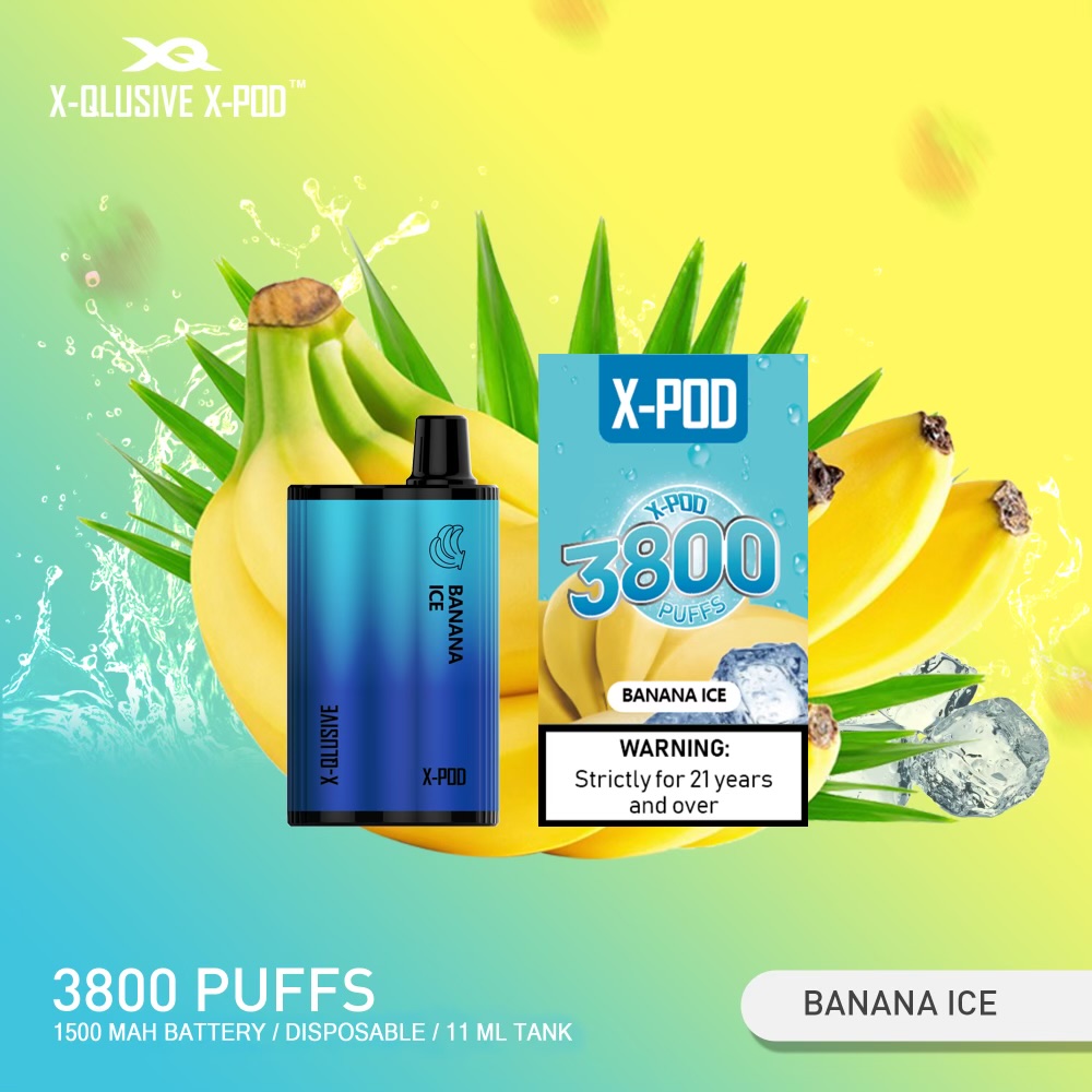 X-QLUSIVE X-POD BANANA ICE – 3800 PUFFS — image 1